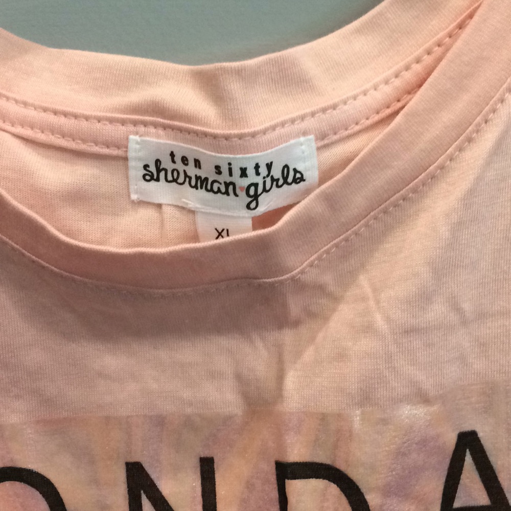 Ten Sixty Sherman “Monday Called and I Said Nope” Cold Shoulder Tee Girls XL - Picture 5 of 8